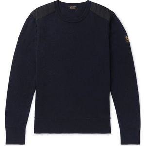 Belstaff, Heren, Sweatshirts & Hoodies, Blauw, Maat: XL Wol,