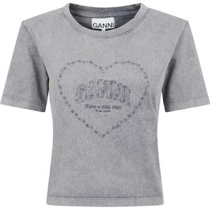 Ganni, Dames, Tops, Grijs, Maat: S