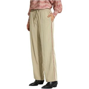 IN Front, Dames, Broeken, Beige, Maat: S Katoen,