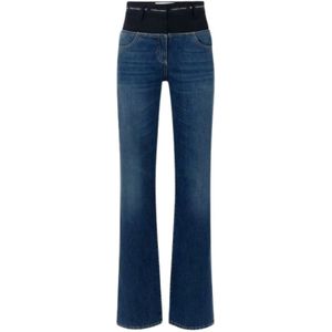 Elisabetta Franchi, Dames, Jeans, Blauw, Maat: W28 Katoen,