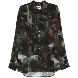 Magliano, Heren, Overhemden, Bruin, Maat: S Viscose,