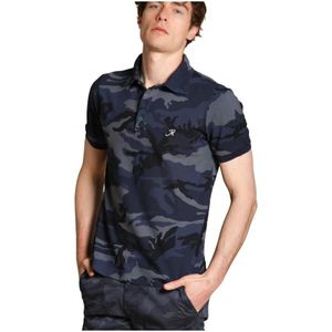 Mason's, Heren, Tops, Blauw, Maat: M Katoen,