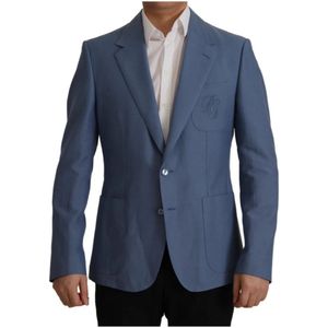 Dolce & Gabbana, Heren, Jassen, Blauw, Maat: M Katoen,