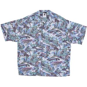 Element - Overhemd - Blauw - Katoen - Korte Mouwen