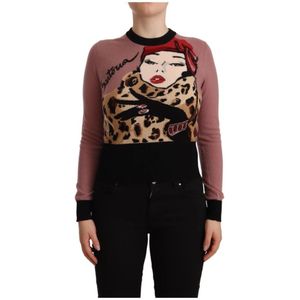 Dolce & Gabbana, Dames, Truien, Veelkleurig, Maat: 2XS Kasjmier,