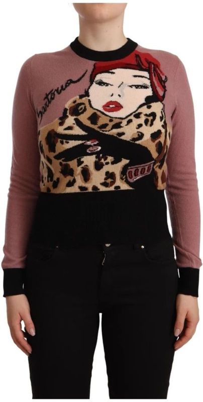 Dolce & Gabbana, Dames, Truien, Veelkleurig, Maat: 2XS Kasjmier,