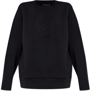 Anine Bing, Dames, Sweatshirts & Hoodies, Zwart, Maat: S Katoen,