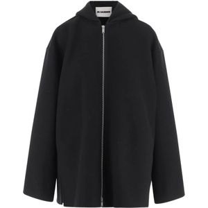 Jil Sander, Dames, Sweatshirts & Hoodies, Zwart, Maat: S