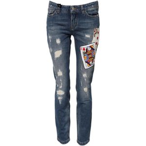 Dolce & Gabbana, Dames, Jeans, Blauw, Maat: 2XS Denim,