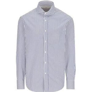 Brunello Cucinelli, Heren, Overhemden, Blauw, Maat: 2XL