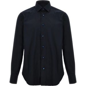 Barba, Heren, Overhemden, Blauw, Maat: 6XL Katoen,