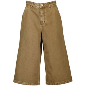 Ami Paris, Dames, Korte broeken, Bruin, Maat: W25 Denim,