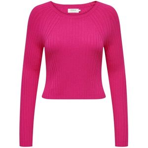 Only, Dames, Truien, Roze, Maat: XS Nylon,