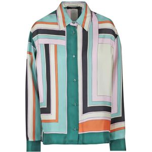Weekend Max Mara, Dames, Blouses & Shirts, Veelkleurig, Maat: S Zijde,