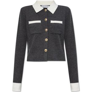 Self Portrait - Geknoopte Vest - Grijs - Dames