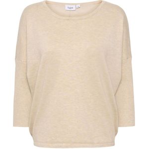 Saint Tropez - Mila SZ R-Neck Pullover - Bruin - Truien