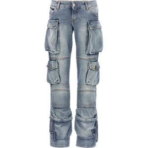 The Attico, Dames, Jeans, Blauw, Maat: W24 Katoen,