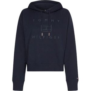 Tommy Hilfiger, Dames, Sweatshirts & Hoodies, Blauw, Maat: M Katoen,