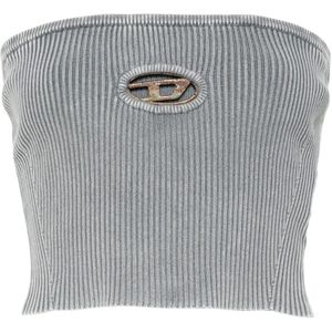 Diesel, Dames, Tops, Grijs, Maat: XS Jersey,