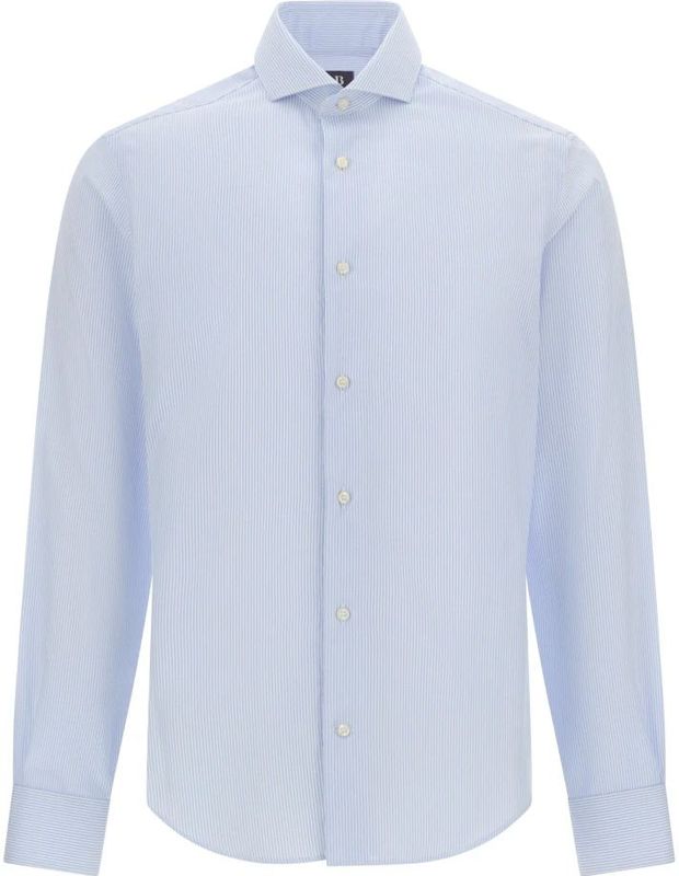 Boggi Milano - Ultimate NON Iron Slim Fit - Overhemd - Blauw - Katoen