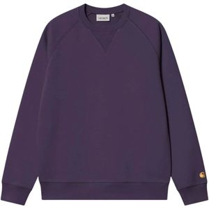 Carhartt Wip, Heren, Sweatshirts & Hoodies, Paars, Maat: S Katoen,