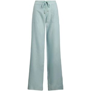 Ralph Lauren, Dames, Broeken, Blauw, Maat: L Linnen,