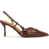 Kazar - Bruine Pumps - Dames - Leer - Slingback Model met Open Hiel