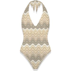 MC2 Saint Barth, Dames, Badkleding, Beige, Maat: M