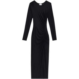 Marant étoile, Dames, Jurken, Zwart, Maat: S Leer,