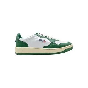 Autry Witte Groene Lage Top Sneakers , Multicolor , Heren , Maat: 43 EU