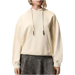 Pinko, Dames, Sweatshirts & Hoodies, Beige, Maat: M
