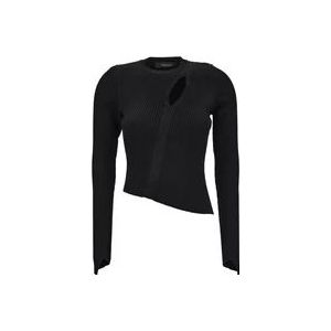 Versace Pullover met ronde hals , Black , Dames , Maat: M