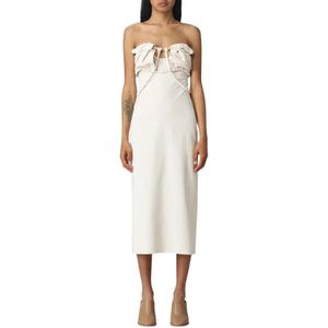 Jacquemus, Dames, Jurken, Beige, Maat: XS Katoen,