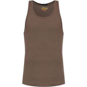 Dsquared2, Heren, Tops, Bruin, Maat: S Katoen,