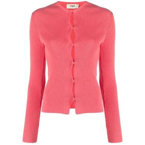Fendi, Dames, Tops, Roze, Maat: XS Katoen,