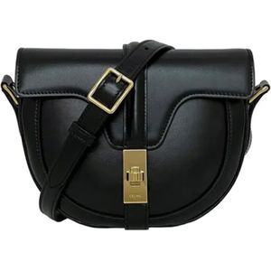 Celine Vintage, Dames, Pre-owned, Zwart, Maat: ONE Size Leer,
