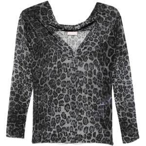 Liu Jo, Dames, Truien, Grijs, Maat: S Viscose,