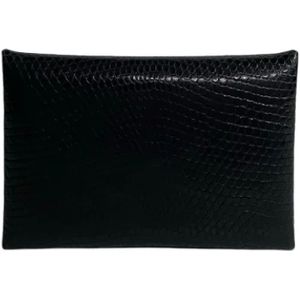 Hermès Vintage, Dames, Pre-owned, Zwart, Maat: ONE Size Leer,