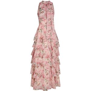 Neo Noir, Dames, Jurken, Roze, Maat: XS Chiffon,