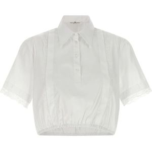 Goxozzy Dirndlblouse Dames - Korte Mouwen Met Kant En Knopen