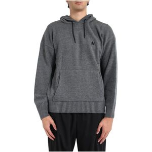 Msgm, Heren, Sweatshirts & Hoodies, Grijs, Maat: M Wol,