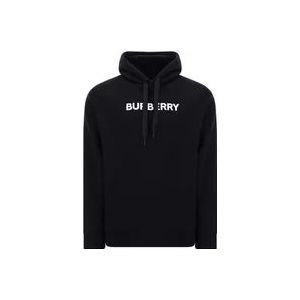 Burberry Zwarte Katoenen Hoodie Sweatshirt Aw23 , Black , Heren , Maat: M