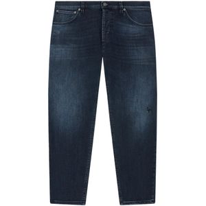 Dondup, Heren, Jeans, Blauw, Maat: W35 Leer,
