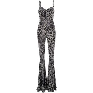 Norma Kamali, Dames, Jumpsuits & Playsuits, Grijs, Maat: M
