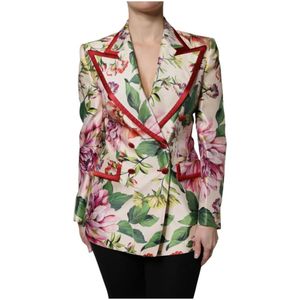 Dolce & Gabbana, Dames, Jassen, Veelkleurig, Maat: 3XS Zijde,