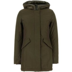 Woolrich, Dames, Jassen, Groen, Maat: XS Katoen,