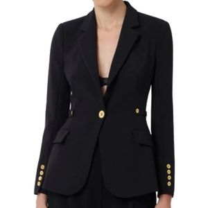 Elisabetta Franchi, Dames, Jassen, Zwart, Maat: L Poliester,