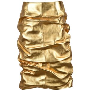 We11Done, Dames, Rokken, Geel, Maat: S Leer,