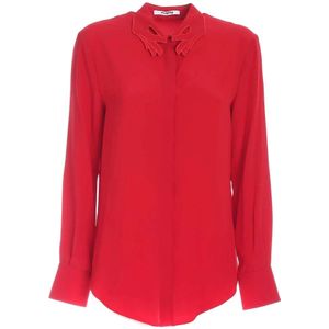 Vivetta, Dames, Blouses & Shirts, Rood, Maat: M Zijde,
