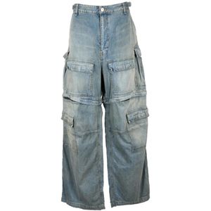 Balenciaga, Dames, Jeans, Blauw, Maat: XS Katoen,